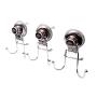 BlueHills Heavy Duty Premium Rust Free Stainless-Steel Suction Cup Wreath Hanger for glass door windows Shower Hooks Loofa Holder Bath Organizer for Towels Wash Cloths Bathrobes, Coats & sponge 3 pack