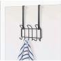 Minggoo Coat Rack Wall Mounted Hook Rack Over The Door Hook Organizer 7 Hooks, Heavy-Duty Iron Wire Black