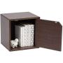 IRIS USA QR-34D Wood Storage Cube with Door, 1 Pack, Brown