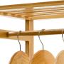 ZSMPY Coat Rack Simple Solid Wood Wardrobe Rack Hanger Floor Bedroom Clothes Rack Storage Rack