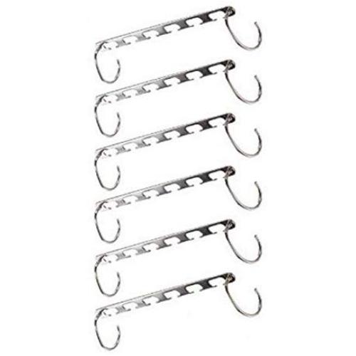 6Pcs Clothes Hanger Holders Save Space Wardrobe Clothing Organizer Racks Hangers for Clothes