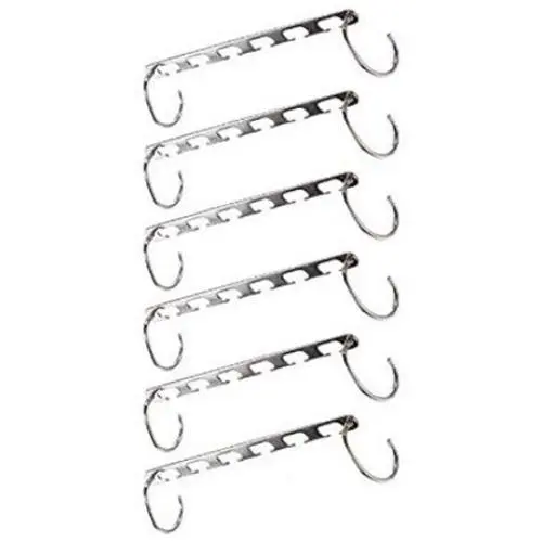6Pcs Clothes Hanger Holders Save Space Wardrobe Clothing Organizer Racks Hangers for Clothes