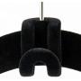 HANGERWORLD 20 Black 2inch x 1inch Flocked Velvet Space Saving Connectors Coat Clothes Hangers Multi Hang