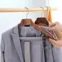 HNIWDJ Set of 2, Clothes Hangers Wide Shoulders No Traces Beech Coat Hangers Indoor Airer Wooden Solid Wood Clothes Hangers (Color : A, Size : 2 Pack)