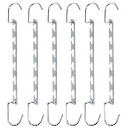 6pcs Multi-Port Support Clothes Hanger Multifunctional Clothes Drying Rack Metal Hangers Decoration Organizer Storage Rack for Space Saving