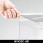 mDesign Stackable Closet Plastic Storage Bin Boxes with Lid - Container for Organizing Mens and Womens Shoes, Booties, Pumps, Sandals, Wedges, Flats, Heels and Accessories - 7" High - Clear