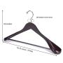 Nature Smile 16.15(41CM) Ladies Wooden Suit Hangers - 6 Pack - Wood Coat Hangers,Jacket Outerwear Shirt Hangers,360 Degree Swivel Hooks & Anti-Slip Bar with Screw. (Mahogany)