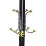 Shotbow Three-Legged Clothes Rack, Industrial Free Standing Coat Hook Rack Hanger for Hanging Clothing Hats Bags, Entryway Coat Rack for Bedroom Living Room Hallway Entryway Office -Black (Black)