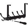 WEBI Over The Door Hook,Over The Door Towel Rack,Door Hanger Over Door Coat Rack Towel Hanger for Hanging Towels,Clothes,Bathroom,White,2 Packs
