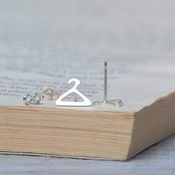hanger earring studs handmade in sterling silver