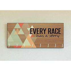 Race Medal Holder/Running Medal Hanger EVERY RACE HAS A STORY- Wood Wall Mounted Medal Organizer. CUSTOMIZATION Available