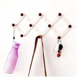 Candyqueen 1Pcs Adhesive Hanging Wall ABS (Plastic) Peg Hooks Wall Rack Hanger for Coat/Keys/Hats/Purse/Bag/Coffee Mugs Home Decor