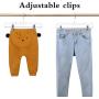 IEOKE Pants Hangers, 20 Pack Crystal Plastic Clip Hangers Space Saving for Skirts Trousers Jeans Shorts and Strapless Clothes