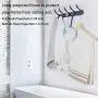 WEBI Coat Rack Wall Mounted,Coat Hanger Wall Mount,5 Hooks for Hanging Coats,Hook Rack,Hook Rail for Hats,Towel,Jacket,Clothes,Black,2 Packs