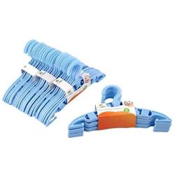Eduton 40 x Kids Baby Plastic Coat Clothes Garment Trousers Hangers Blue Durable