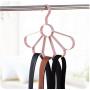 5pcs Random Color Nordic Clothes Hangers Multifunction Baby Hanger Scarf Hangers Frame Petal Tie Belt Storage Organizer Rack