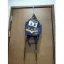 Les Saisons Decor Decorative Over The Door Hook Hanger, 2 Hooks with Blue Diamond Shape Acrylic Knobs. Storage Organizer Rack for Hanging Clothes, Coats, Bags, Hats, Towels Robes, 2 Pack, Chrome