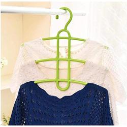 5pcs Random Color Multi Layers Clothes Hanger Fishbone Type Clothing Towel Storage Rack Closet Wardrobe Space Saver Hanging Rack