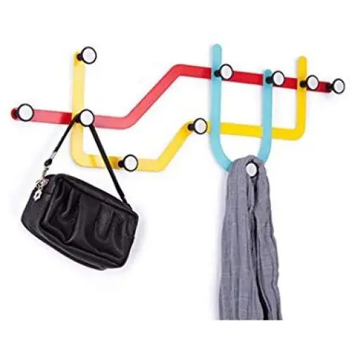 Fly Hook Subway Line Multi-Function Hook Creative Coat Hook Wall Hanger Multi-Function Rack Clothes Hook