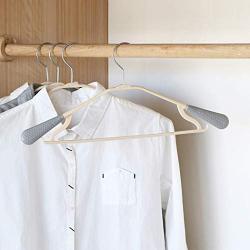 HAOCHIDIAN 20 Pack Plastic Hangers Anti-Slip Home Clothes Hanger Space Saving with Hook Up Hangers for Coats Jackets Pants and Dress Clothes,Gray