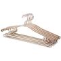 XMZFQ Clothes Hangers 360 Degree Swivel Hook Suit Hangers Aluminum Heavy Duty Clothing Hangers for Coats Jackets Pants Dress Clothes(10 Pack)