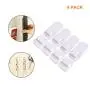 ZFSOT Remote Control Holder Hook Wall Mount Remote Control Holder Hanging White Sticky Hooks Wall Adhesive Strong Hooks Hanger Organizer Holder for TV Air Conditioning Remote Control