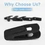 Wonck Black Velvet Hanger Clips 20 Pack, Pants Hangers Velvet Clips for Skirts, Strong Finger Perfect for Thin Velvet Hangers