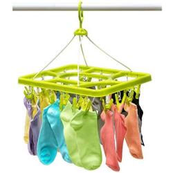 Artmoon Remark Clip Drying Drip Hanger for Underwear And Socks with 24 strong Clothespins 15.2 X 11.6 X 13.8