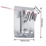 Shower Head Holder Strong Adhesive Shower Head Wall Mounting Bracket Adjustable Shower Wand Holder with 2 Hanger Hooks No Drill Need (2)