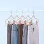Trgowaul Blush Pink Velvet Hangers Clips, Pants Hangers Velvet Clips, Strong Finger Clips Perfect for Thin Velvet Hangers (60 PCS Blush Pink)