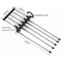 5PC Random Color Pants Rack Shelves Stainless Steel Multi-Functional Wardrobe Magic Hanger Clothes Closet Belt Holder Rack Room Shelf Decoration