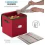 ZOBER Christmas Ornament Storage Boxes with Zippered Closure - Protect & Keeps Safe Up to 64 Holiday Ornaments & Xmas Decorations Accessories, Durable Non-Woven Ornament Storage Container, Two Handles ZOBER Christmas Ornament Storage Boxes with Zippered Closure - Protect & Keeps Safe Up to 64 Holiday Ornaments & Xmas Decorations Accessories, Durable Non-Woven Ornament Storage Container, Two Handles