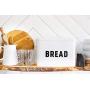 Metal Bread Boxes - Countertop Space-Saving, Extra Large, High Capacity Bread Storage Bin for your Kitchen - Holds 2+ Loaves - White with Bold BREAD Lettering