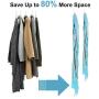 TAILI Hanging Space Saver 4 Pack Vacuum Storage Bags (2 Long 53 x 27.6 & 2 Short 41.3 x 27.6) 5 Cascading Hangers, Garment Protect Closet Organizer Ideal for Clothes, Suits, Dresses, Jackets