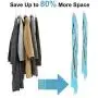 TAILI Hanging Space Saver 4 Pack Vacuum Storage Bags (2 Long 53 x 27.6 & 2 Short 41.3 x 27.6) 5 Cascading Hangers, Garment Protect Closet Organizer Ideal for Clothes, Suits, Dresses, Jackets TAILI Hanging Space Saver 4 Pack Vacuum Storage Bags (2 Long 53 x 27.6 & 2 Short 41.3 x 27.6) 5 Cascading Hangers, Garment Protect Closet Organizer Ideal for Clothes, Suits, Dresses, Jackets