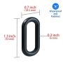 50 Feet Black Plastic Chain - Plastic Safety Barrier Chain for Crowd Control, Parking Barrier and Delineator Post with Base - Safety Security Chain with 6 Carabiner D Rings, 8 S-Hooks, and Zip Ties