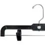 Hanger Central 5131B-10 Heavy Duty Plastic Bottoms Hangers with Metal Sliding Pinch Clips Pants Hangers, 14 Inch, Black, 10 Pack Hanger Central 5131B-10 Heavy Duty Plastic Bottoms Hangers with Metal Sliding Pinch Clips Pants Hangers, 14 Inch, Black, 10 Pack