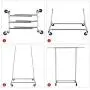 Simple Trending Clothing Garment Rack with Wheels, Extendable & Collapsible, Capacity 150 lbs, Chrome Simple Trending Clothing Garment Rack with Wheels, Extendable & Collapsible, Capacity 150 lbs, Chrome
