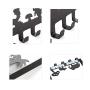 HJYPYJ Magic Hanger,Multifunction Magical Hangers,Iron Hook up Hanger,Space-Saving Organizer Hangers,Load-Bearing 10Kg No Trace/A / 3 pcs