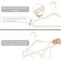 MIZGI Kids Velvet Hangers 50pcs14" Wide with Copper/Rose Gold Hooks,Space Saving Ultrathin,Nonslip Hangers,Petite Hangers,Junior Hangers,Childrens Hangers,Clothes Hangers,Rose Gold Hangers (Ivory)