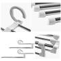 HJYPYJ Magic Clothes Hangers Organizer, 5-in-1 Multi-Function Telescopic Folding Trouser Hangers Saves Space/Gray / 2 pcs