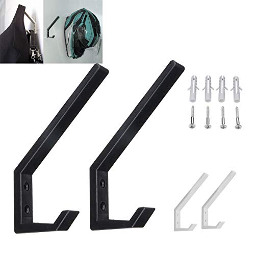 Helmet Holder SEVENMORE 2pcs Helmet Holder Hook Jacket Bags Wall Mount Cloth Display Rack Hanger