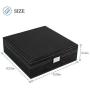 Procase Jewelry Boxes Organizer for Women Girls, Two Layer Jewelry Display Storage Holder Case for Necklace Earrings Bracelets Rings Watches -Black