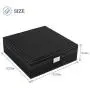 Procase Jewelry Boxes Organizer for Women Girls, Two Layer Jewelry Display Storage Holder Case for Necklace Earrings Bracelets Rings Watches -Black