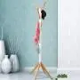 Angels home Simple Clothes Rack Floor Hanger Modern Coat Stand Wood Clothes Tree Nordic Bedroom Living Room Hall Entryway Office Hat Coat Rack