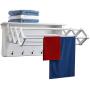 Danya B Accordion Clothes Drying Rack, Retractable, Wall Mounted Drying Rack, White - Perfect for The Laundry Room Danya B Accordion Clothes Drying Rack, Retractable, Wall Mounted Drying Rack, White - Perfect for The Laundry Room