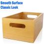 A+Selected Pine Wood Organizer Open Boxes 4 Packs, 6x10 Wooden Storage Container with Handle for Bathroom and Kitchen