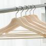 Clothes Hanger Pack of 10 Hangers-4321cm with Natural Finish Heavy Duty Wood with Chrome Hook for Indoors Pants Hangers (Color : Natural, Size : 4321cm)