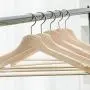 Clothes Hanger Pack of 10 Hangers-4321cm with Natural Finish Heavy Duty Wood with Chrome Hook for Indoors Pants Hangers (Color : Natural, Size : 4321cm) Clothes Hanger Pack of 10 Hangers-4321cm with Natural Finish Heavy Duty Wood with Chrome Hook for Indoors Pants Hangers (Color : Natural, Size : 4321cm)