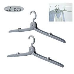 HJYPYJ Magic Hanger,Portable Magical Hangers,Household Windproof PP Hanger,Space-Saving Organizer Hangers, Not Easily Deformed/Blue / 12 pcs